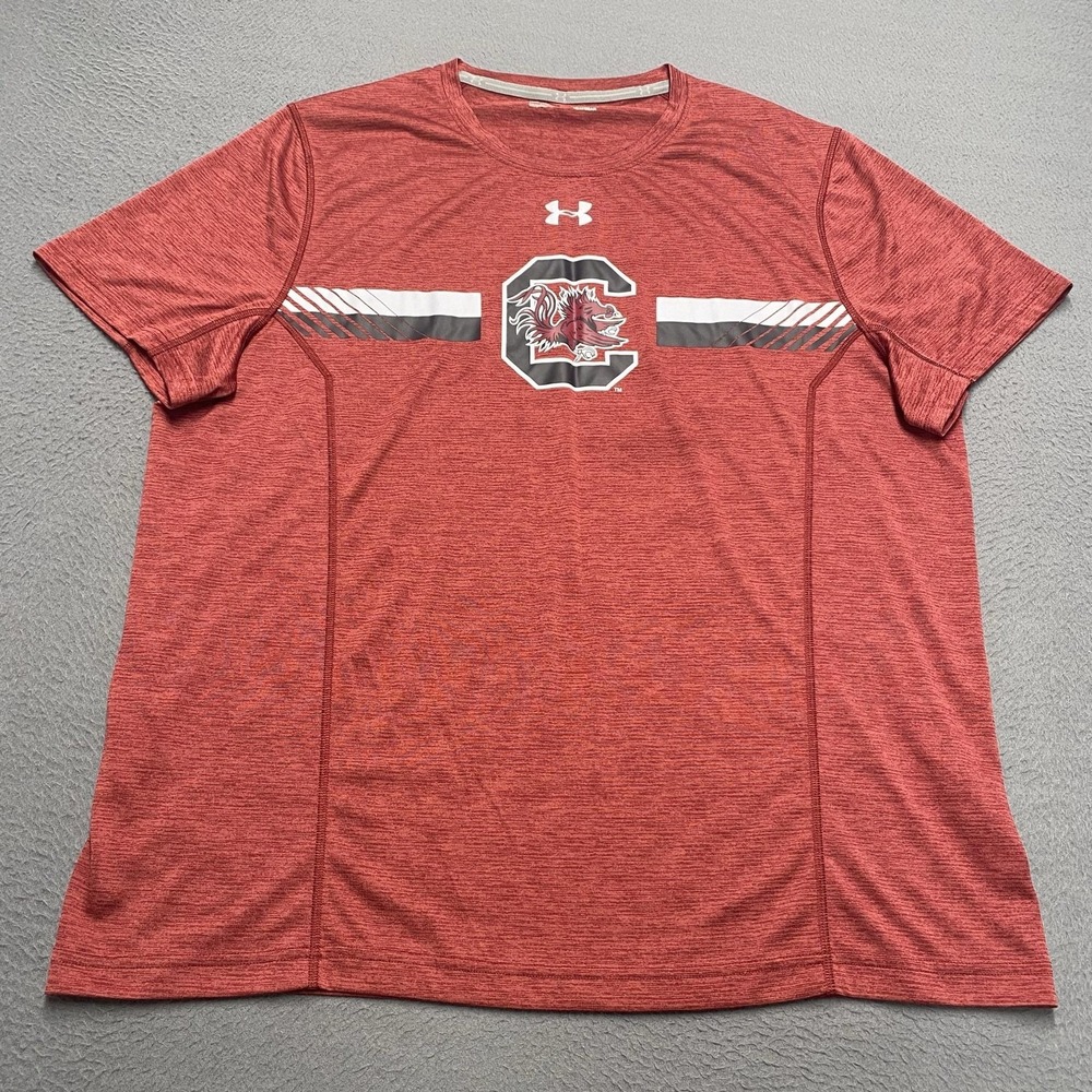 South Carolina Gamecocks Shirt Mens XL Red NCAA Football Under Armour HeatGear